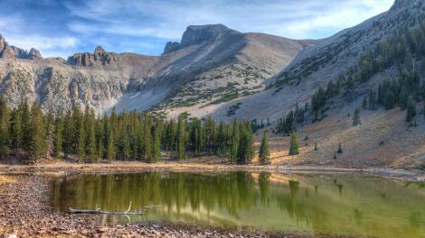 Paysages sauvages du Wheeler Peak, du Jeff Davis Peak et du Glacier Cirque