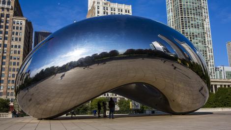 Sculpture Cloud Gate au Millennium Park de Chicago