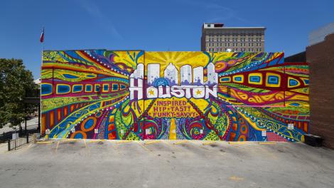 Graffiti de l’artiste Gonzo247 sur un mur du Market Square Park