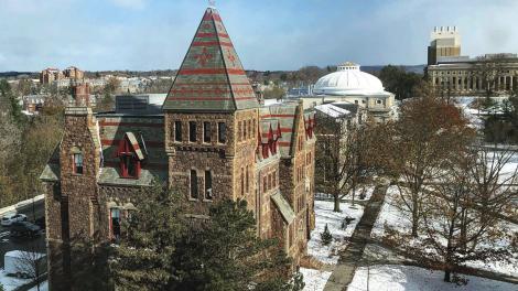 Le campus de l’université de Cornell en hiver