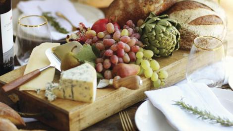 Cheese and fruit plate
