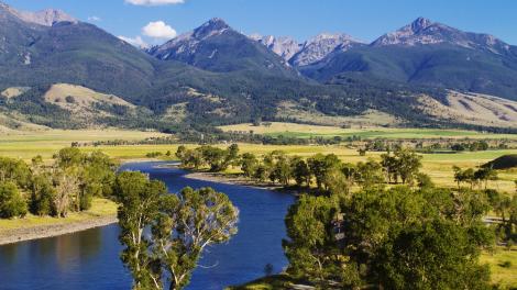 Paradise Valley y Yellowstone River en verano