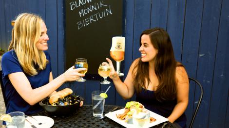 Enjoying breweries in Elmwood Village