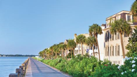 南卡罗来纳州查尔斯顿的古炮台海滨