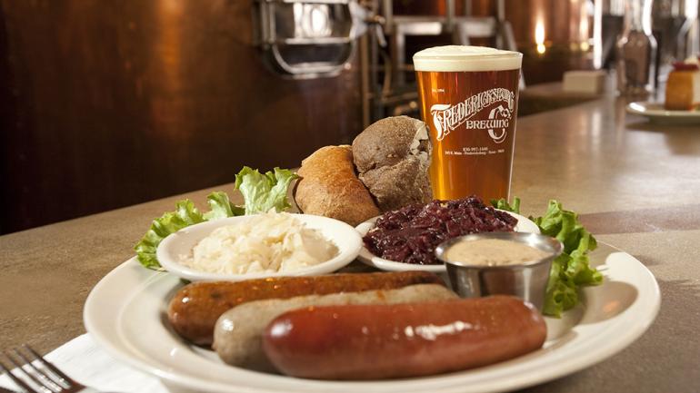 Fredericksburg's German heritage is evident in its hearty cuisine and its artisan brews