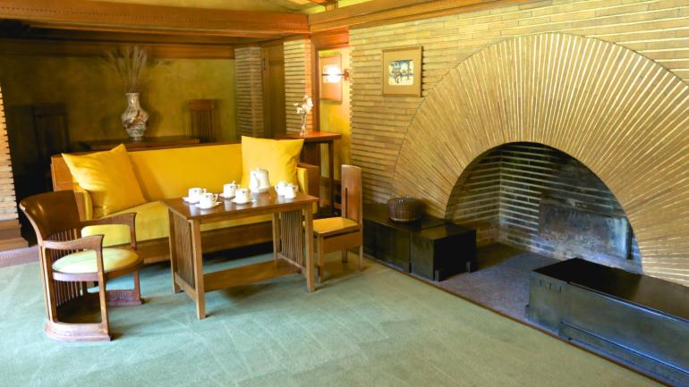 Interior room of the Darwin Martin House