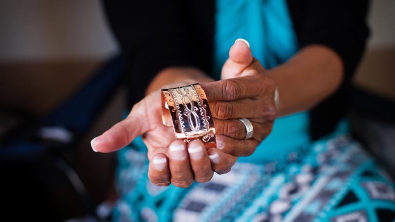 Native American jewelry at the Palace of the Governors in Santa Fe
