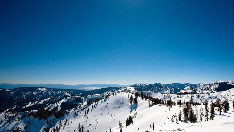 Mountain views of Olympic Valley in California