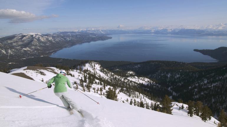 Fantastic views of Lake Tahoe from Heavenly Mountain Resort’s slopes