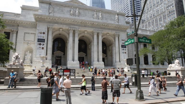 The 1911 Beaux Arts-style flagship building of the New York Public Library