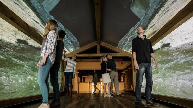 Immersive exhibit at the Kentucky Bourbon Trail® Welcome Center in the Frazier Museum