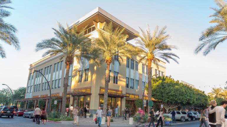 The modern architecture of Kierland Commons in Scottsdale, Arizona