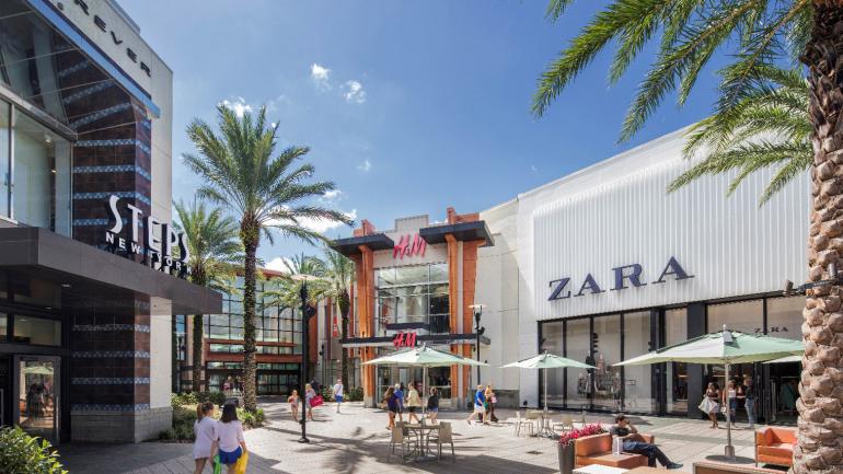 Shopping at The Florida Mall on a sunny day