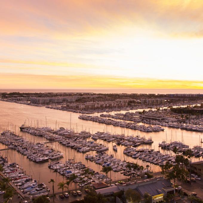Sunset fit for a king in Marina del Rey, California 