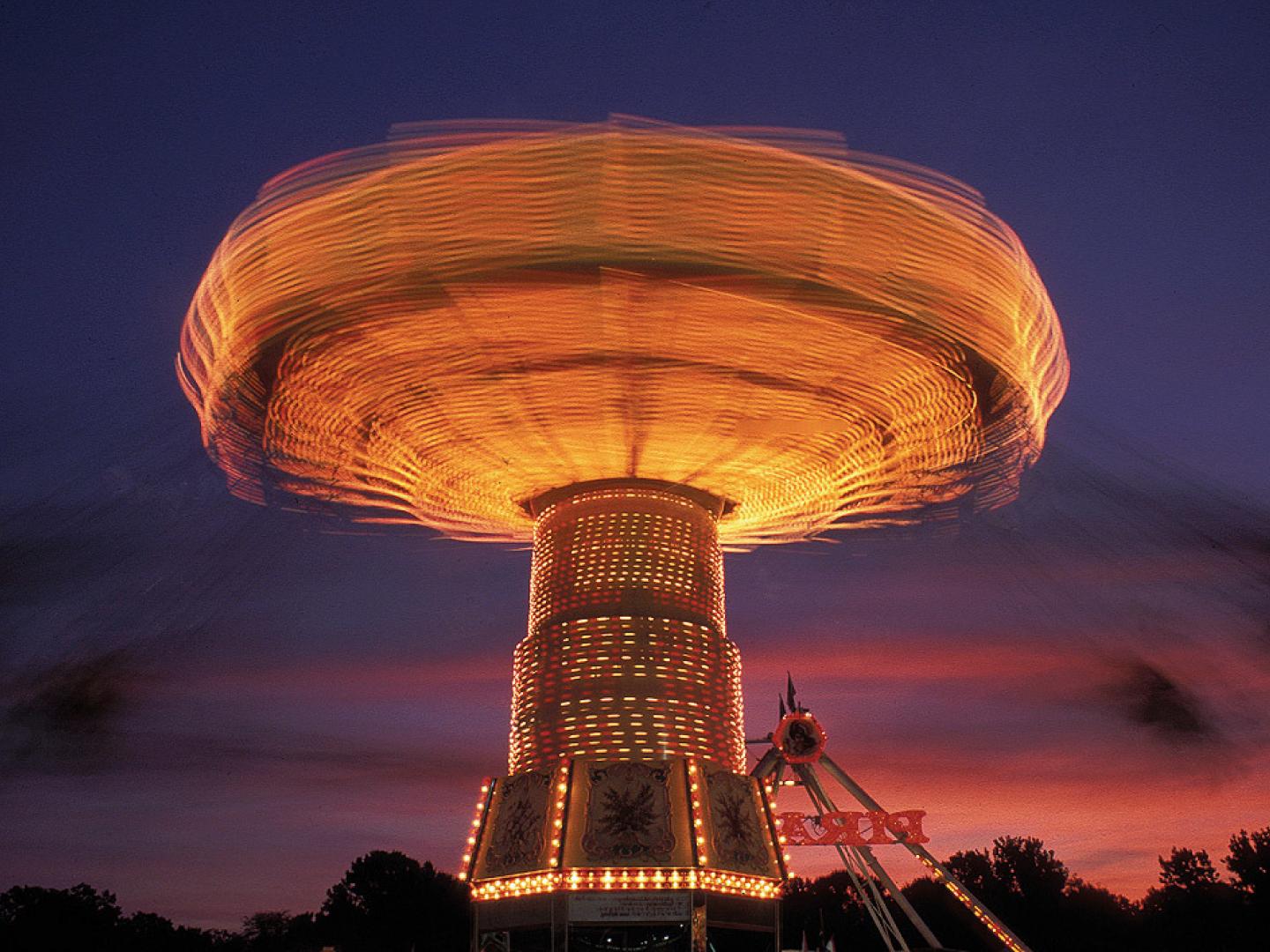 Tudo é um borrão na Arkansas State Fair (Feira do Estado de Arkansas)
