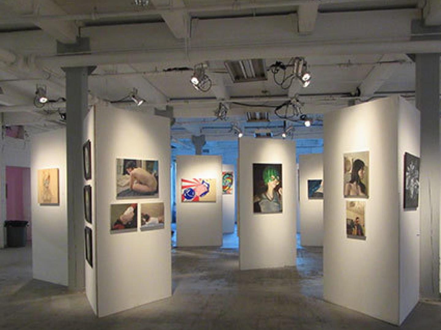 Art on display during the Jersey City Art & Studio Tour