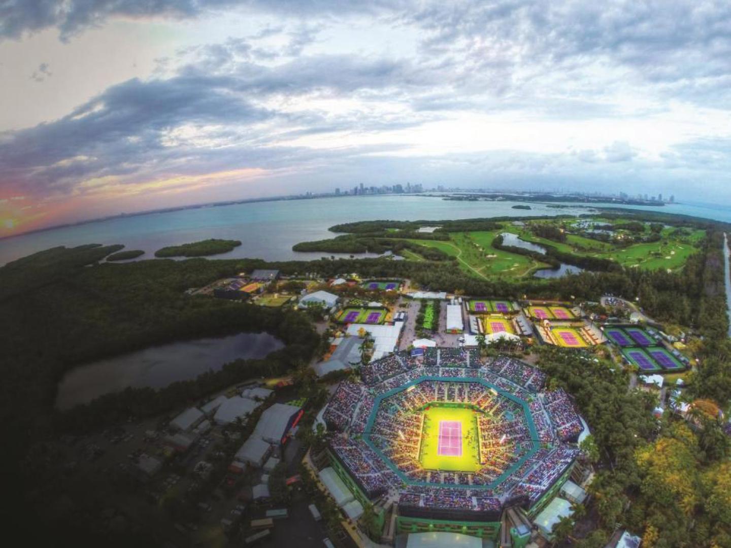 Les meilleurs joueurs de tennis à l’Open de Miami, organisé à Key Biscayne au large de Miami, en Floride