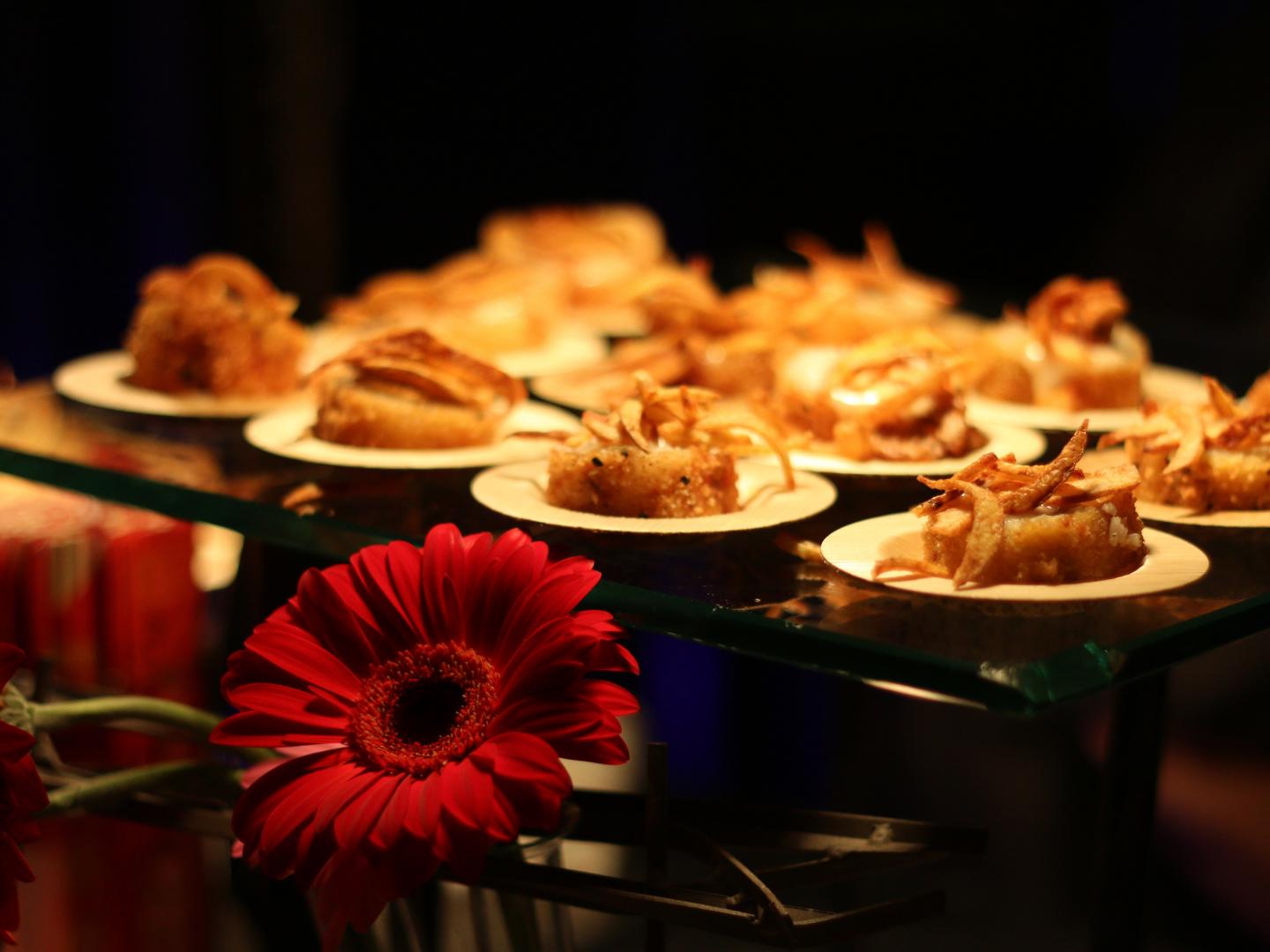 Pratos em exposição no evento Albany Chef’s Food & Wine Festival: Wine & Dine for the Arts, em Nova York