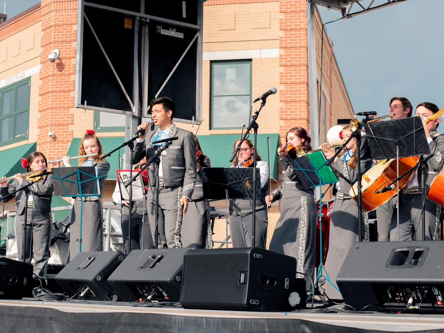 Traditional live music performance during the Cheyenne Hispanic Festival in Wyoming