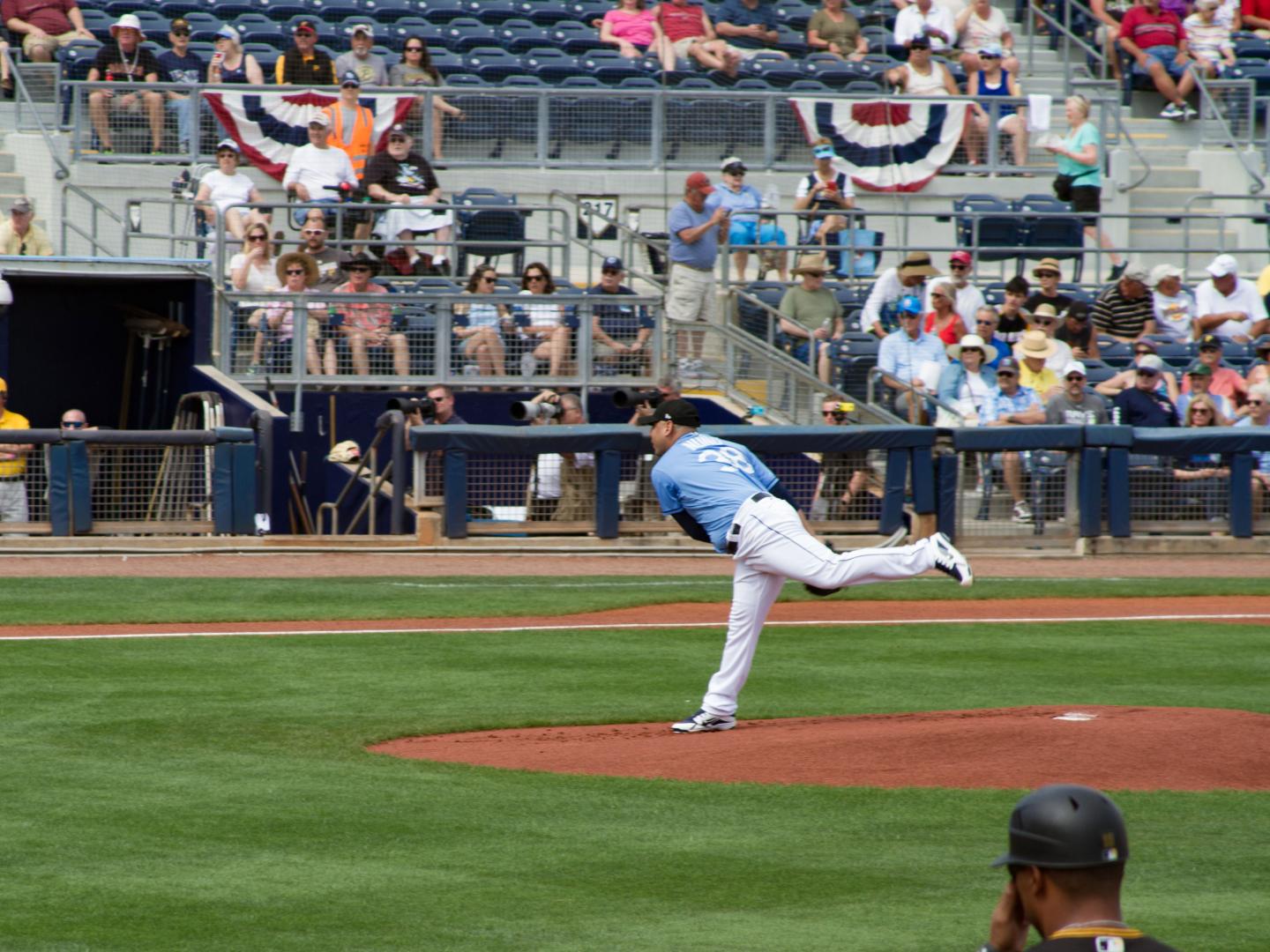 Beim Spring Training der Tampa Bay Rays in Port Charlotte, Florida