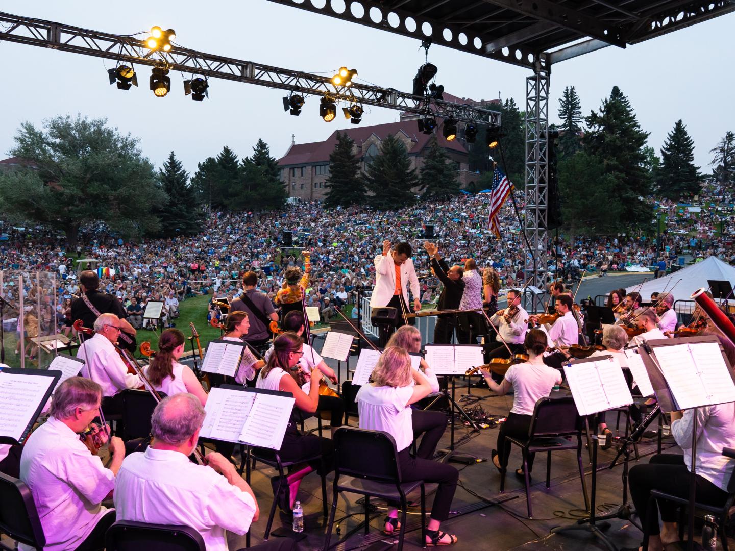Performers during Symphony Under the Stars in Helena, Montana