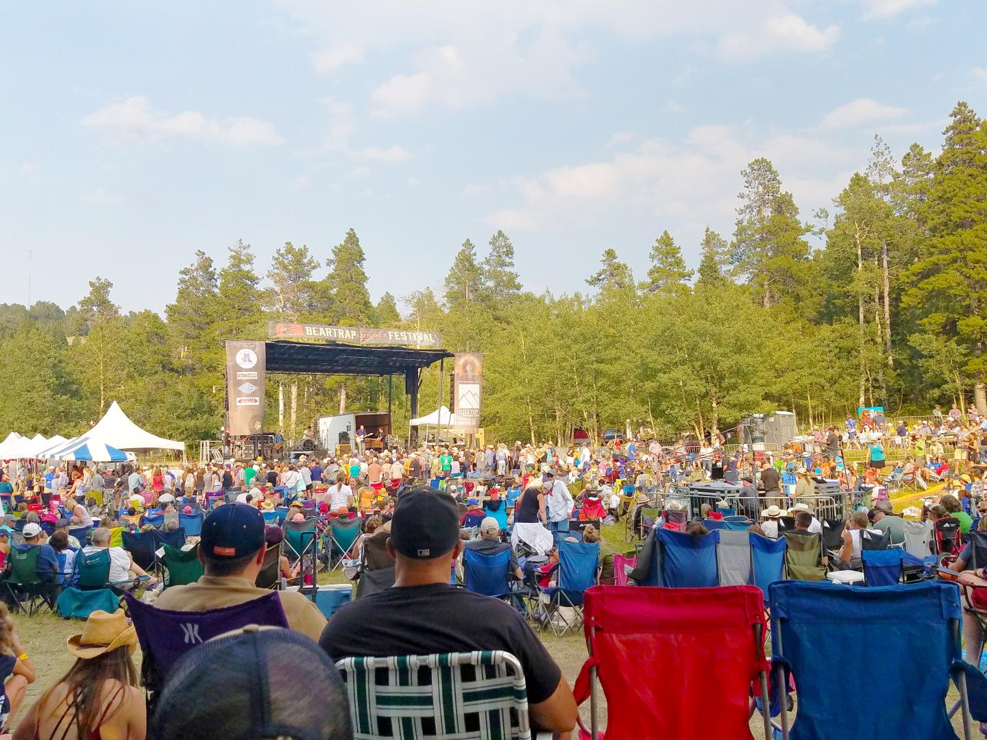 Watching live music at the Beartrap Summer Festival in Casper, Wyoming