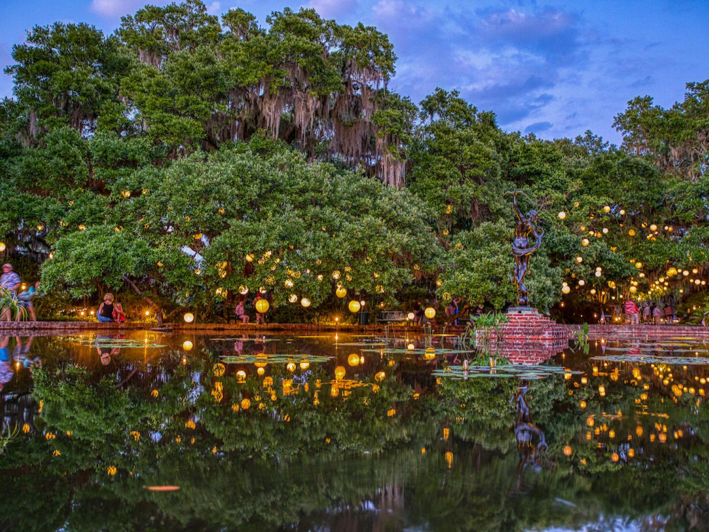 Nights of a Thousand Candles no Brookgreen Gardens em Myrtle Beach, Carolina do Sul