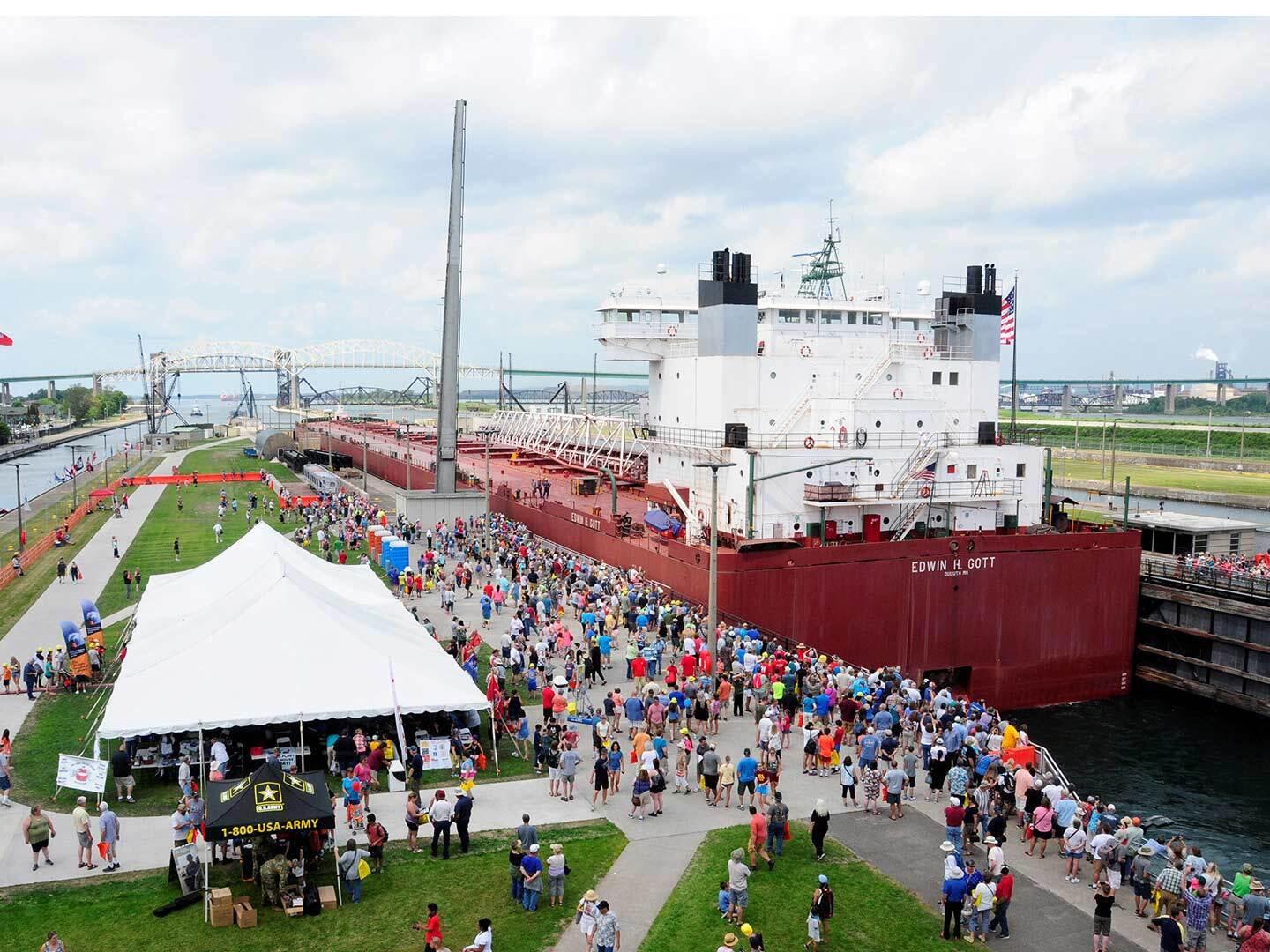 The Soo Locks during Engineers Day celebrations