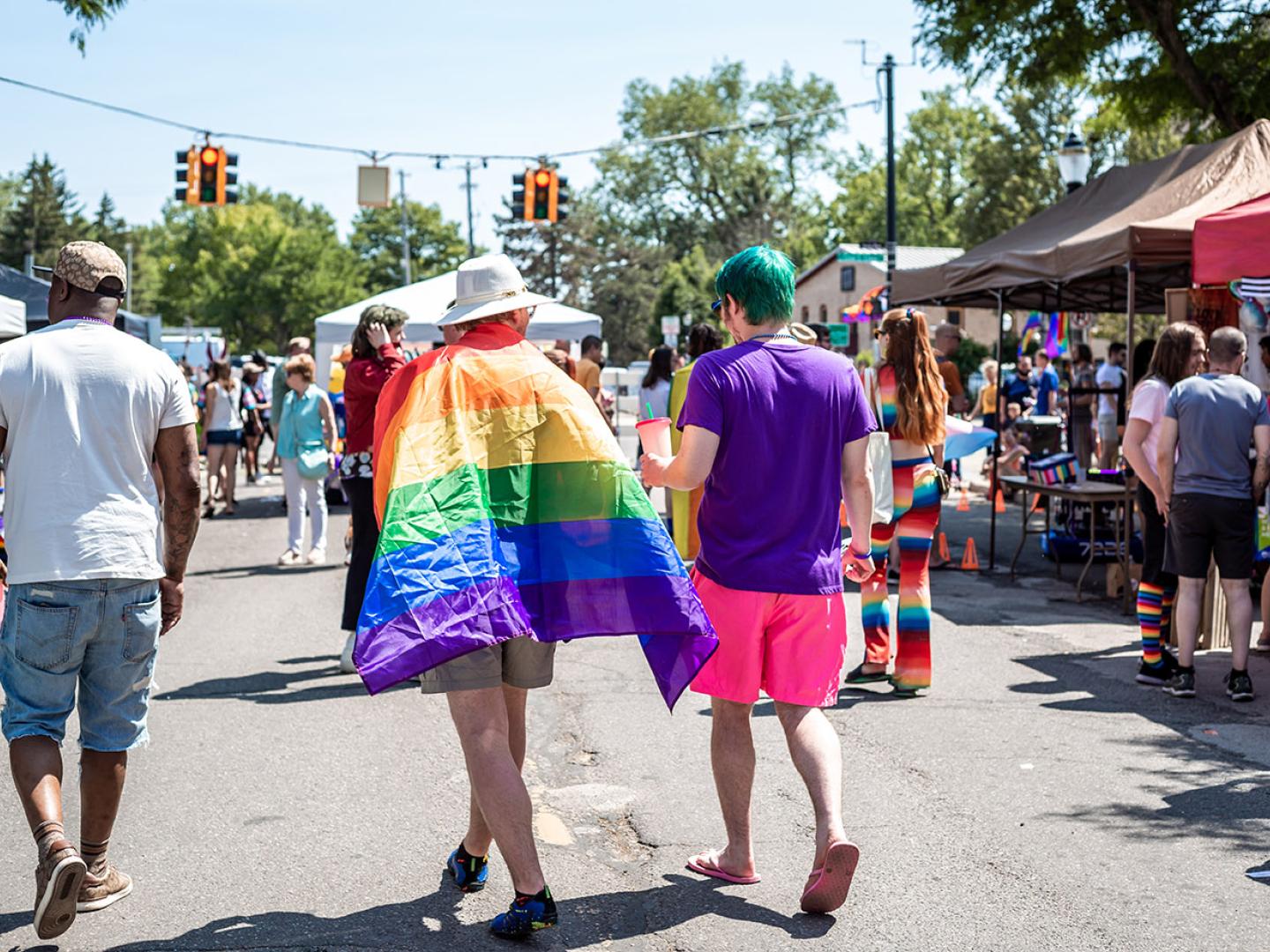 Participants à la Lansing Pride, la marche des fiertés de Lansing