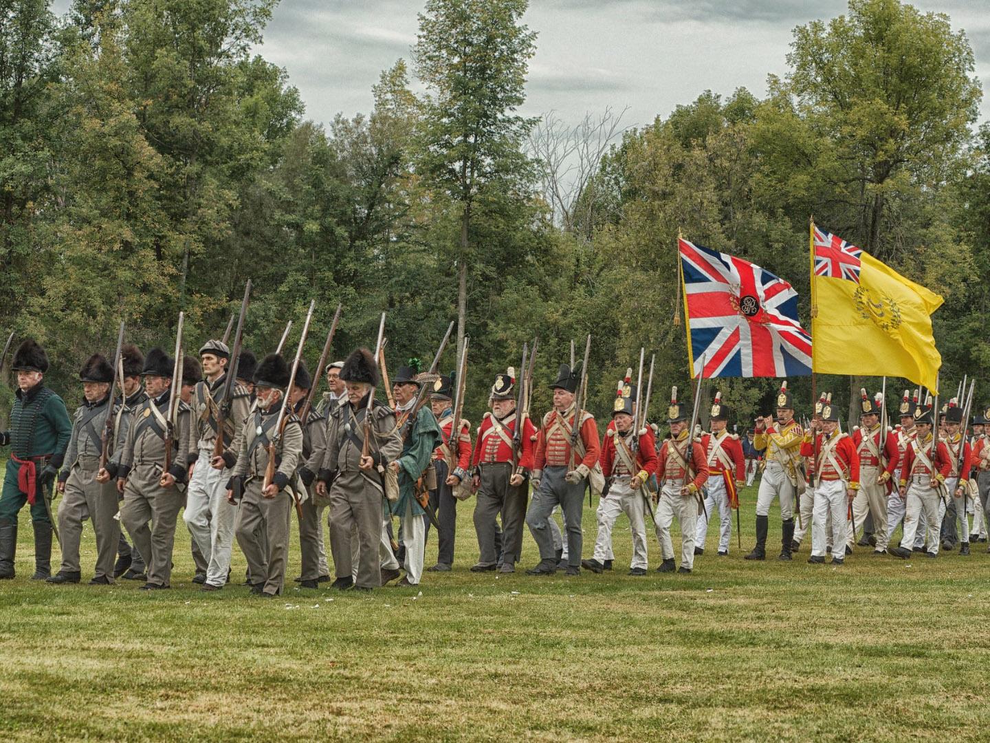 Historical reenactments during Battle of Plattsburgh Commemoration Weekend in Plattsburgh, New York