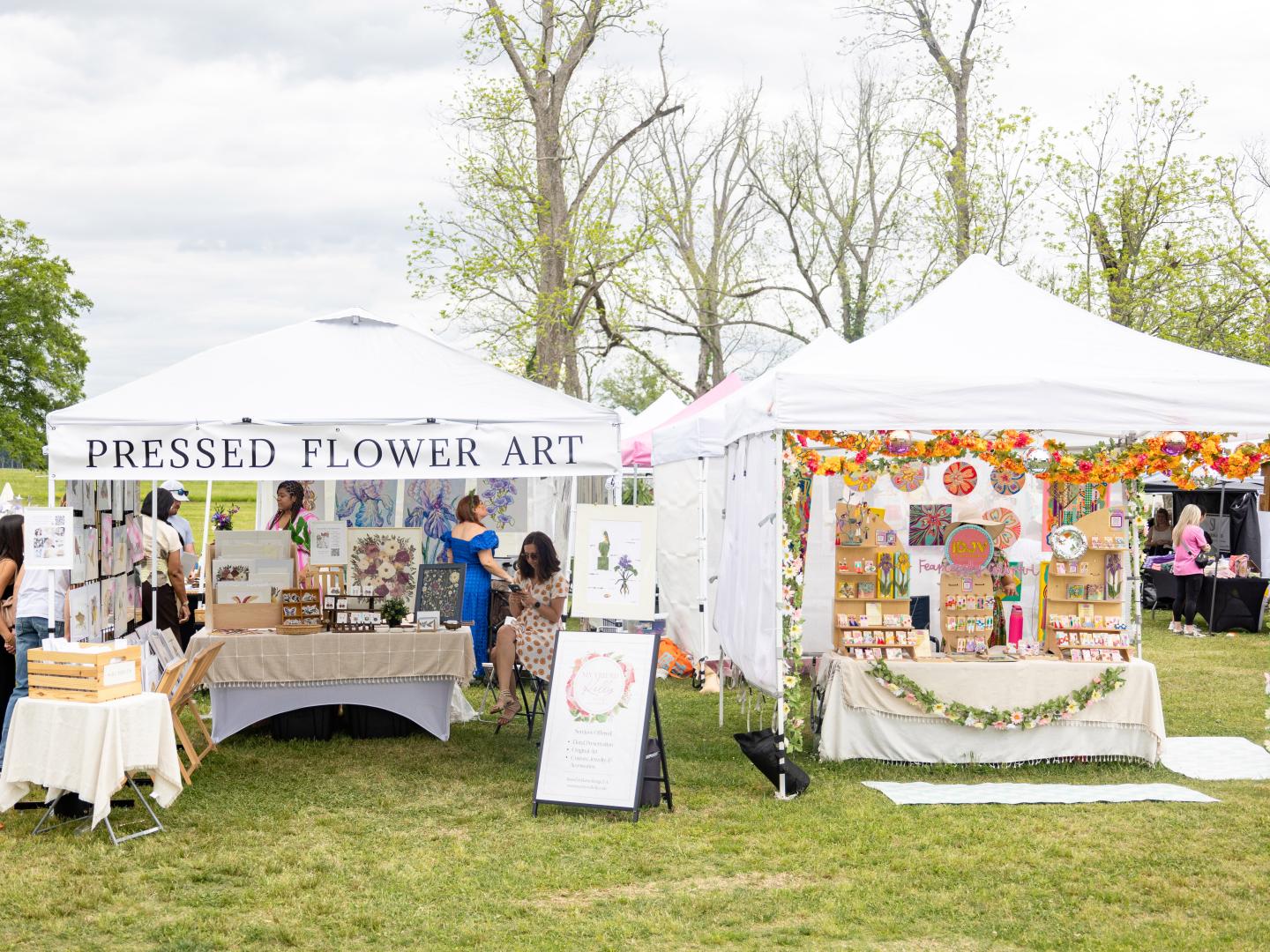 Vendors at the annual Flower Fest in Baton Rouge, Louisiana 