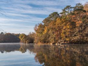 Calm waters of the Chattahooche River Calm waters of the Chattahooche River