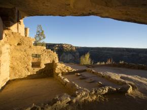 View out from Balcony House, a 13th century cliff dwelling