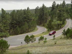 Route sinueuse entre collines et forêts dans le Custer State Park à Custer, Dakota du Sud Route sinueuse entre collines et forêts dans le Custer State Park à Custer, Dakota du Sud
