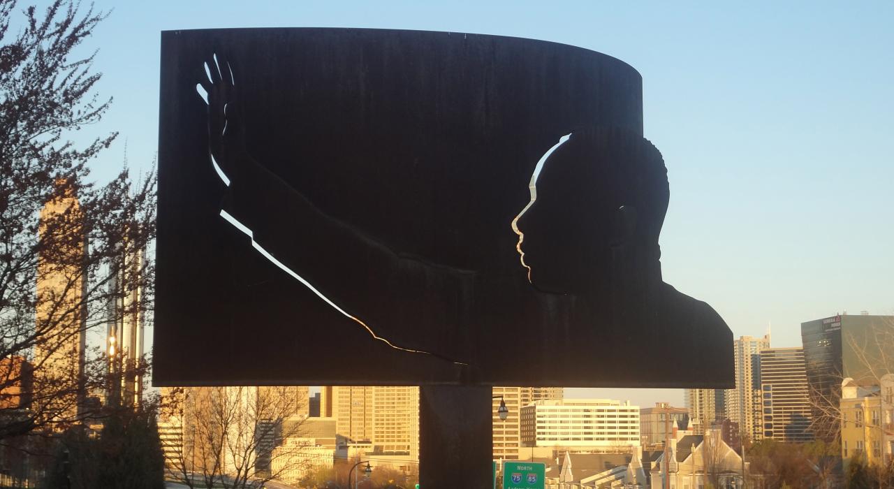 Historic Martin Luther King Jr. sculpture in Atlanta, Georgia