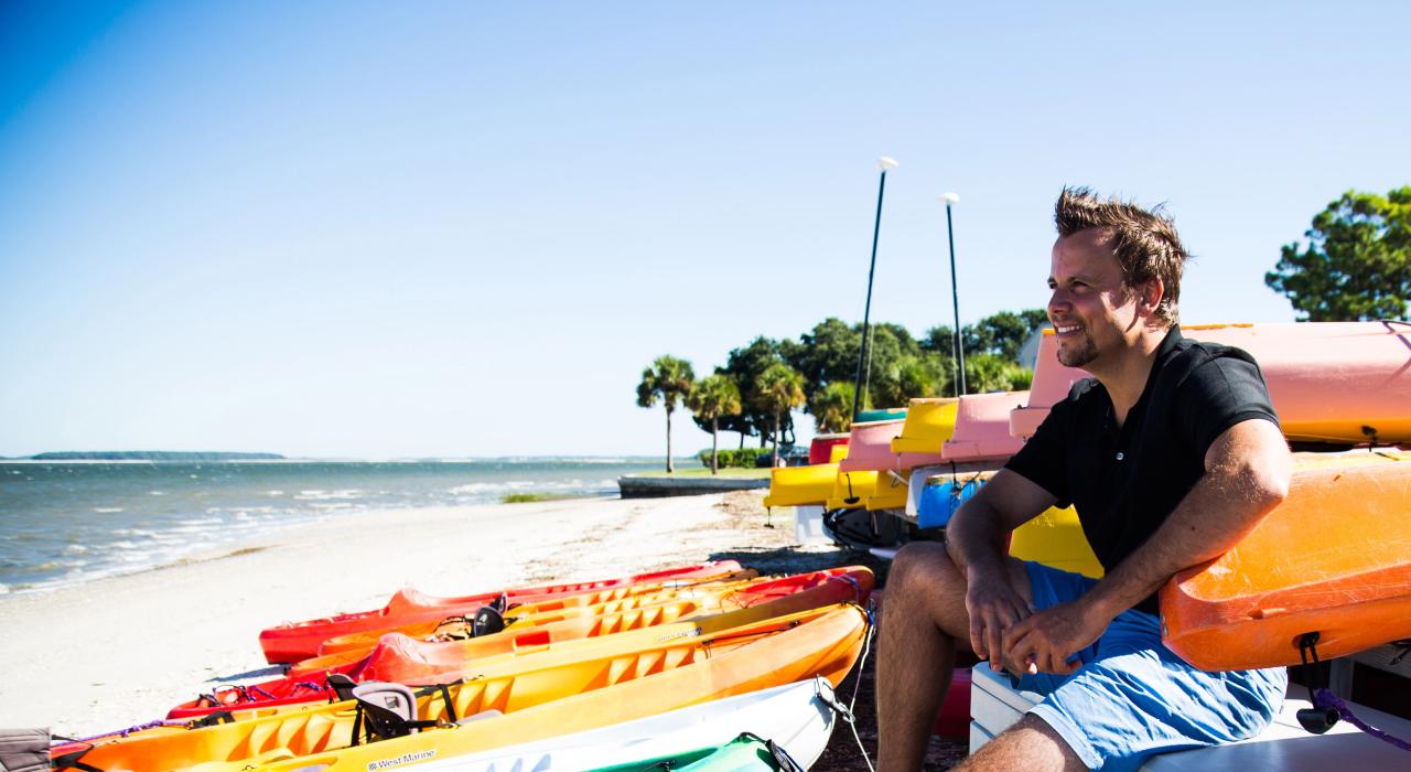 Kayak de playa en Carolina del Sur