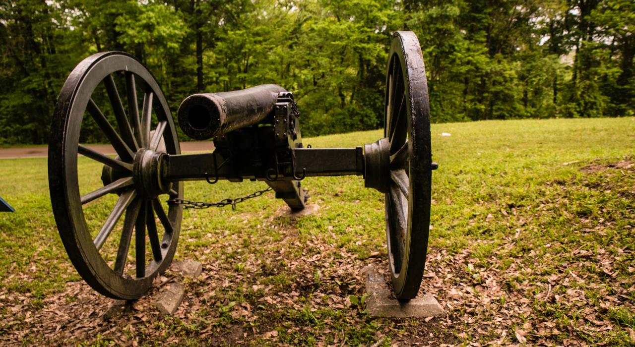 Cañón militar en el Vicksburg National Military Park, Mississippi
