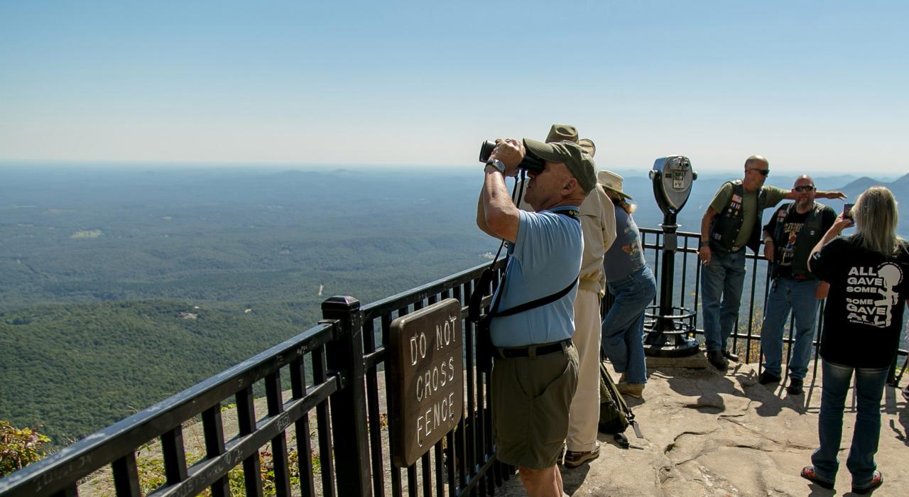 Vista panorámica de las montañas en Carolina del Sur
