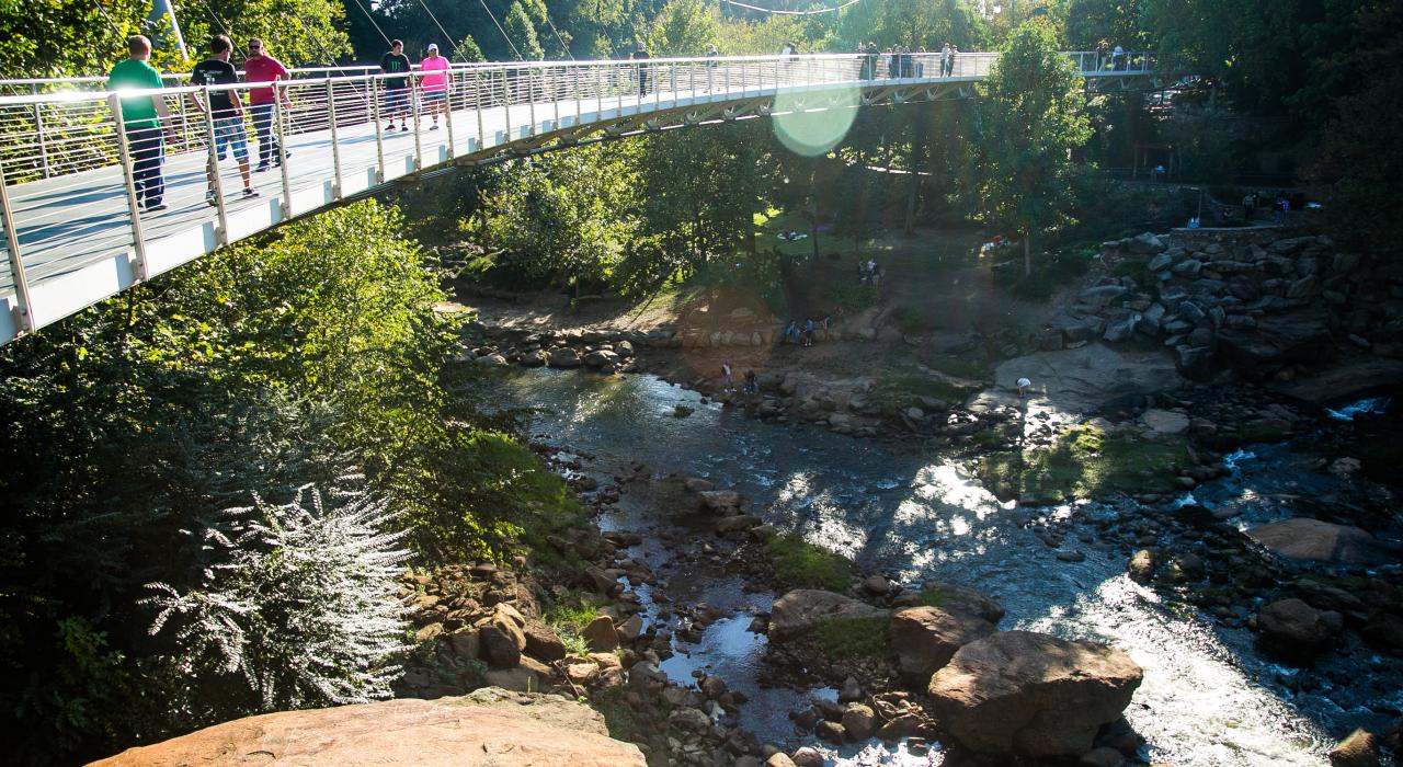 Falls Park en Greenville, Carolina del Sur