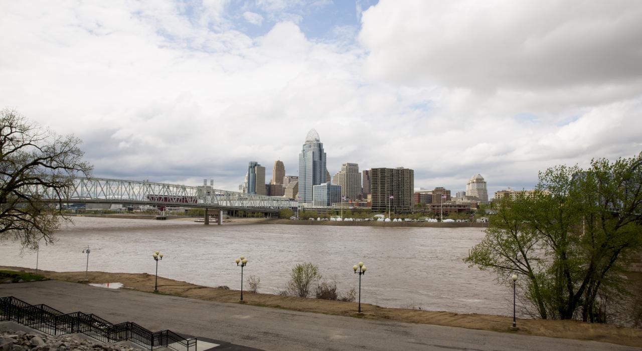 Vue depuis Newport on the Levee à Newport, Kentucky