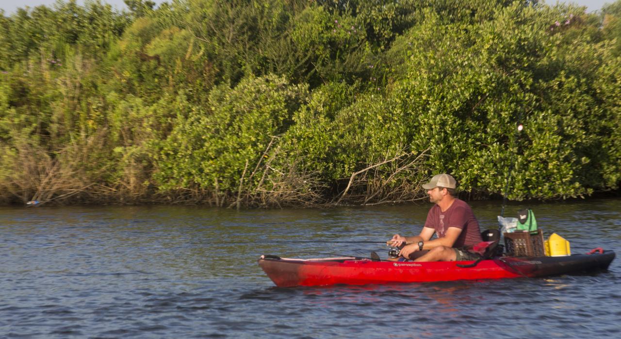 Pêche en kayak à Leeville, Louisiane