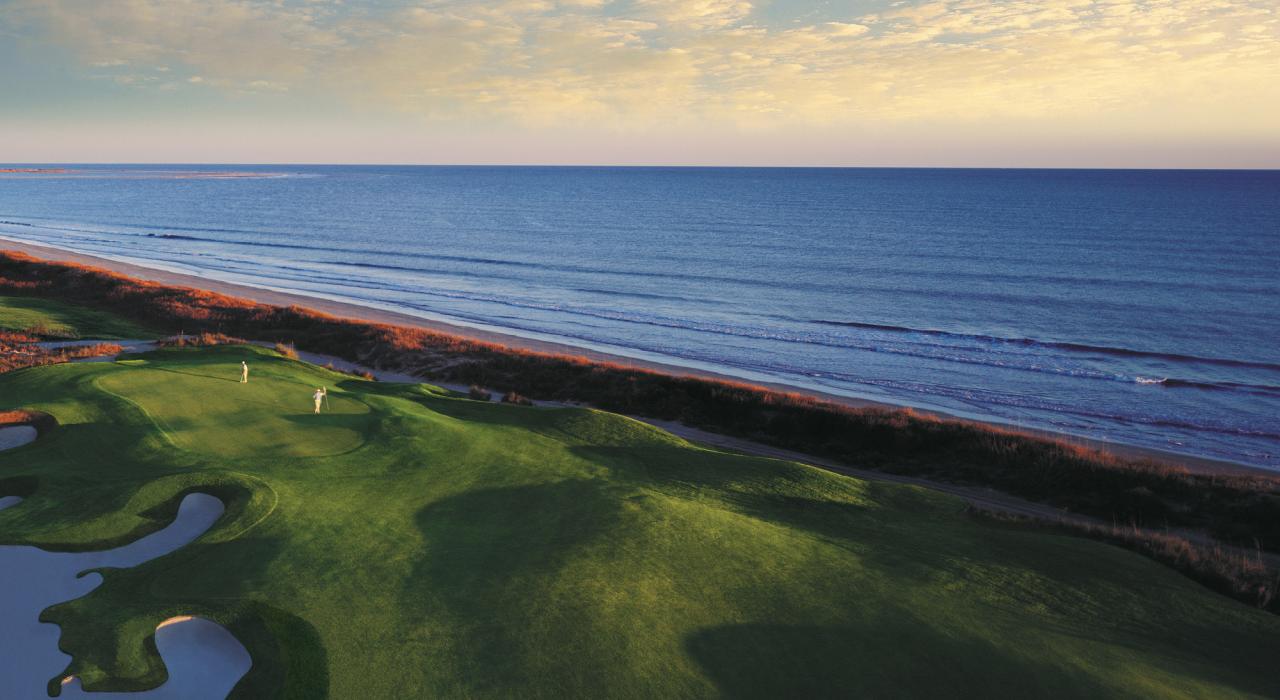 Golfing at the Ocean Course, home of the 2012 PGA Championship, on Kiawah Island, South Carolina