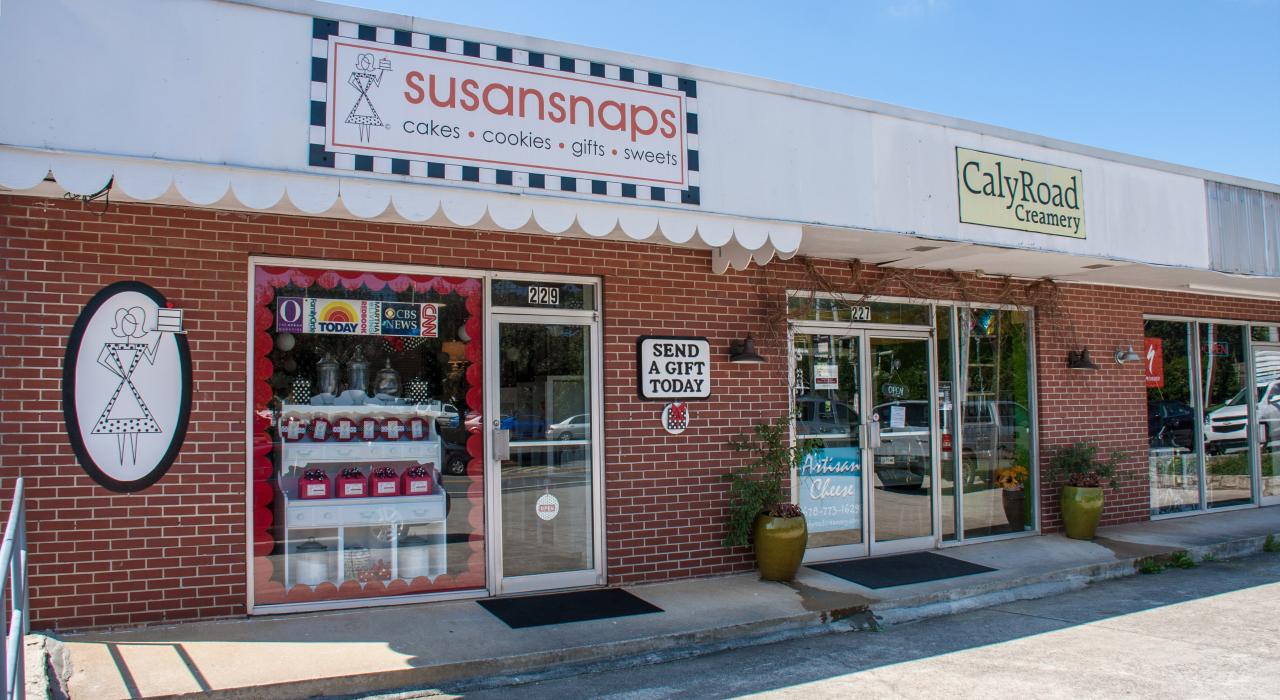 The cookie factory Susansnaps and cheese factory Caly Road Creamery in Sandy Springs, Georgia