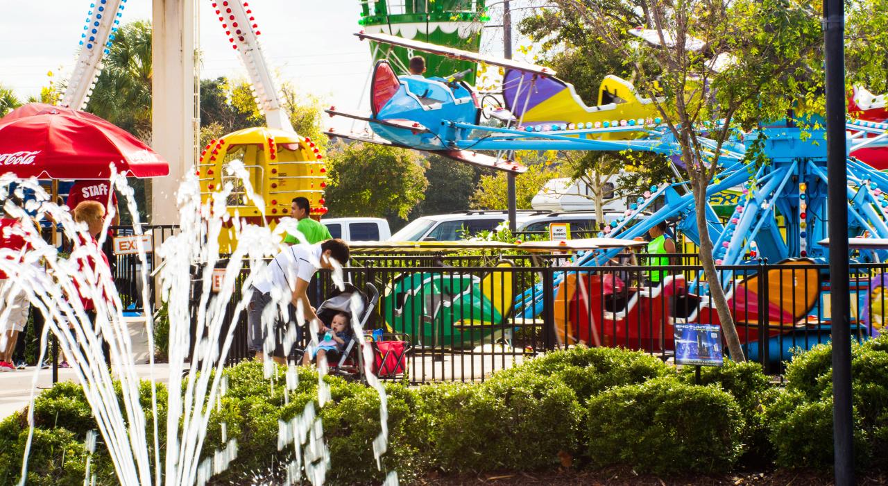 Carnival rides for children at Myrtle Beach, South Carolina