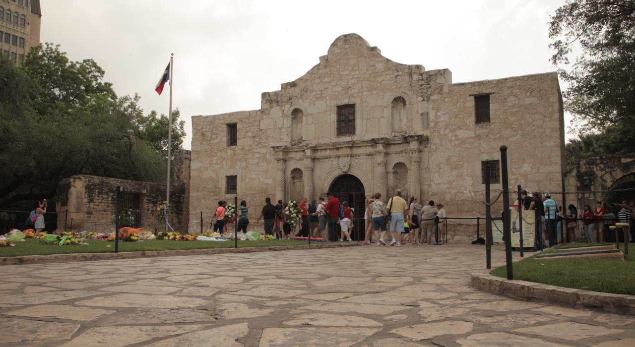 Touring the Alamo in San Antonio, Texas