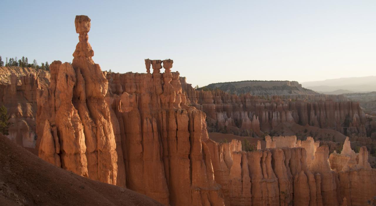 Red sandstone hoodoos at Bryce Canyon National Park, Utah