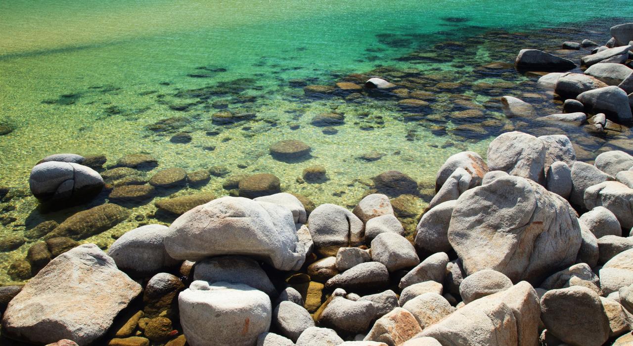 Clear water at Lake Tahoe in Nevada