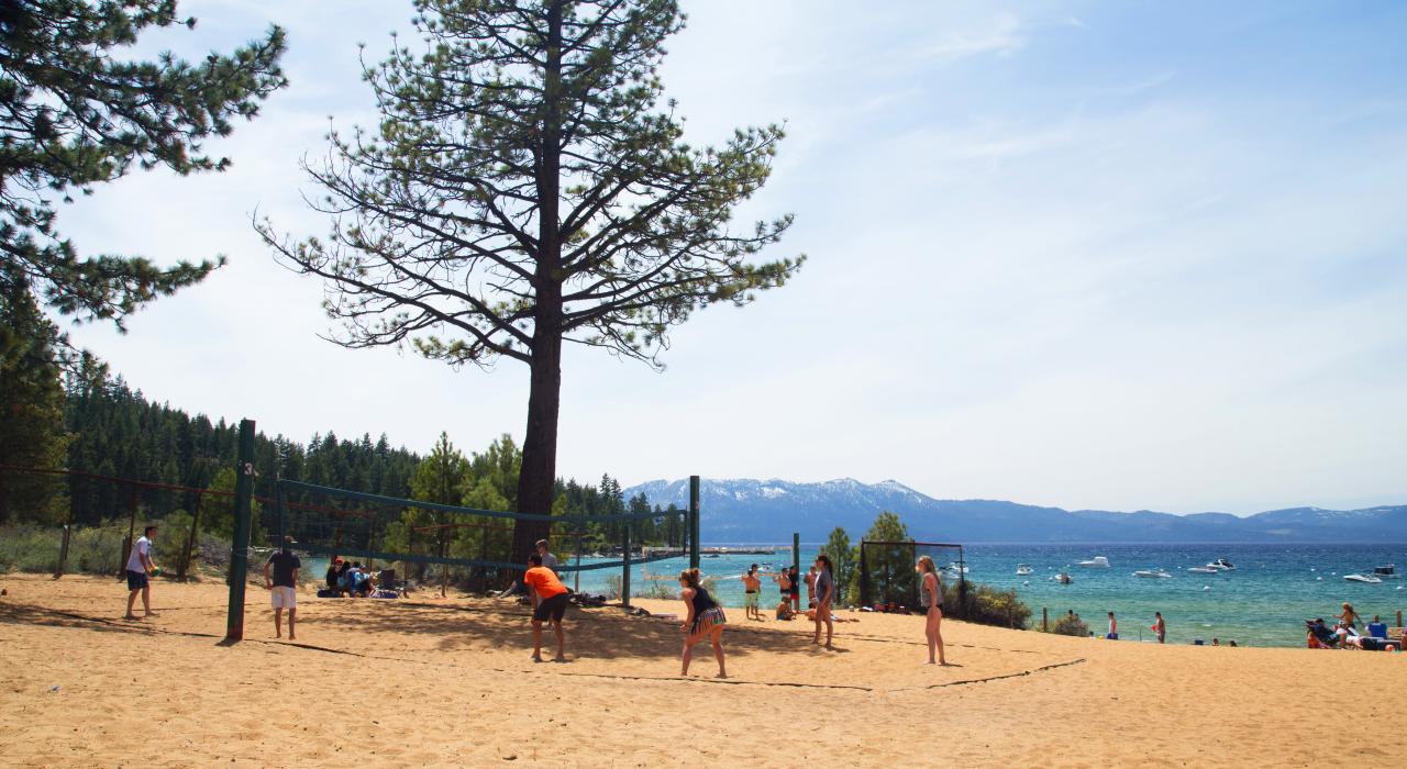 Beach volley at Zephyr Cove, Nevada