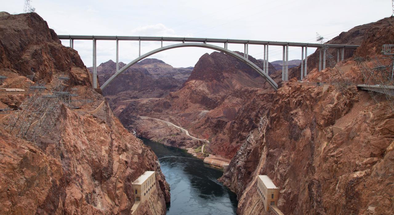 Hoover Dam Bypass Bridge in Nevada