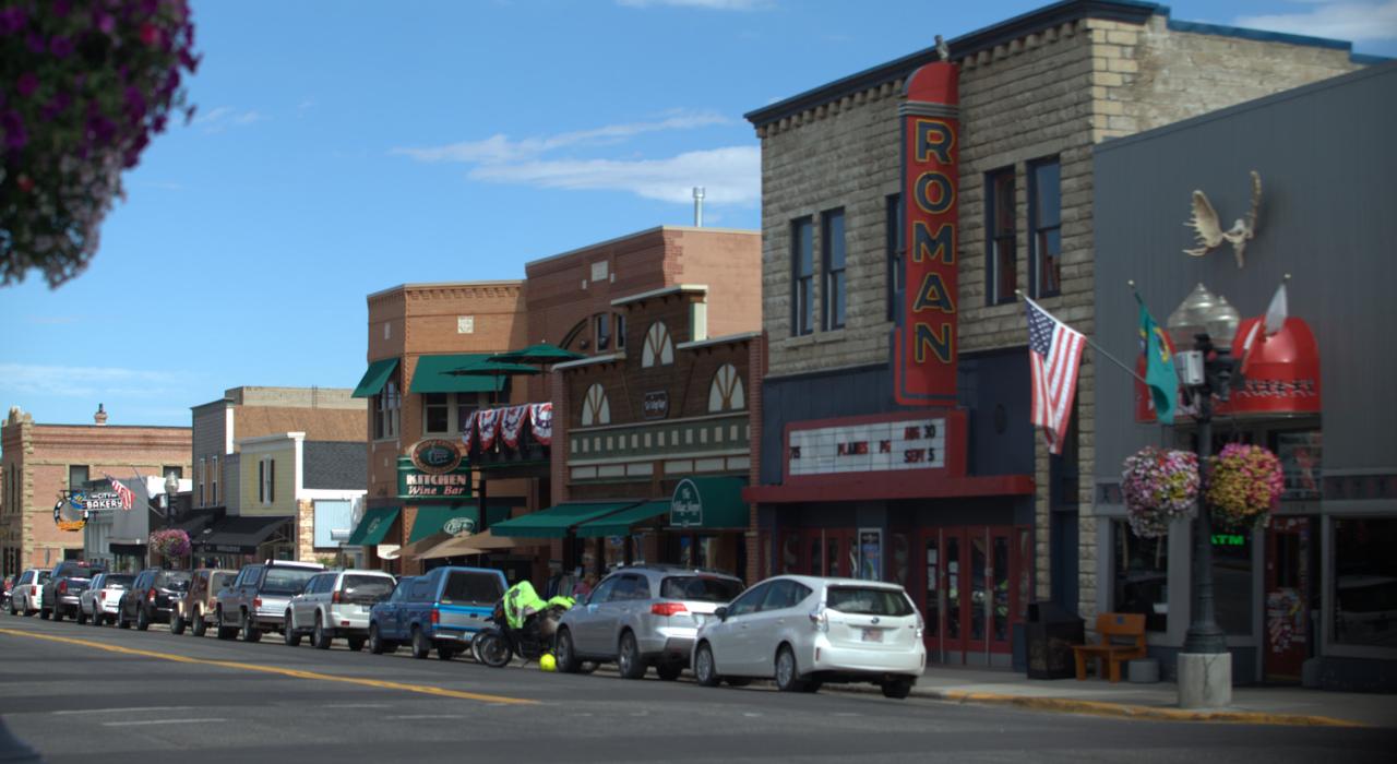El centro de Red Lodge, Montana